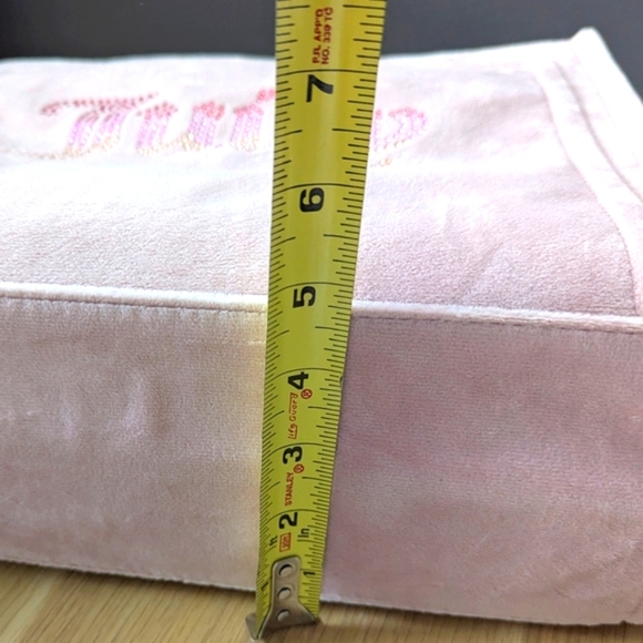 Juicy Couture Dusty Blush Pink Velour LARGE Big Spender Tote Bag/Purse - Picture 16 of 16